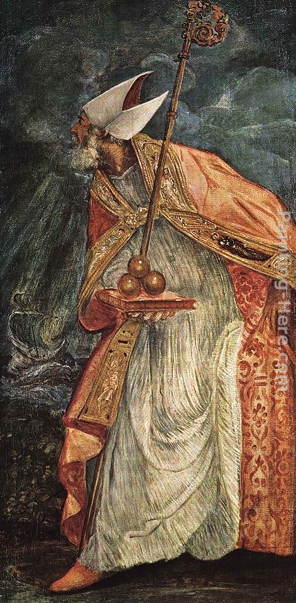 St Nicholas painting - Jacopo Robusti Tintoretto St Nicholas art painting